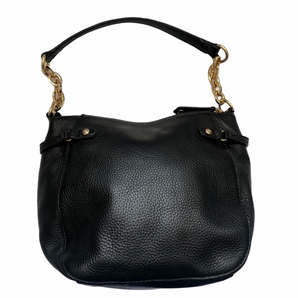 Tommy Hilfiger Black Leather Small Chain Hobo - Picture 2 of 8